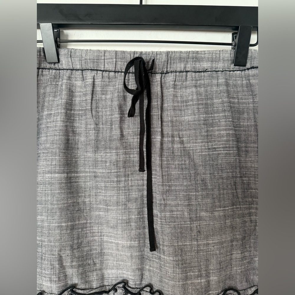 Vintage Y2K Max Studio Cottagecore Eyelet Dark Academia Fully Lined Ruffle Skirt - Picture 5 of 12